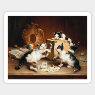 Playful Kittens by Carl Reichert Magnet